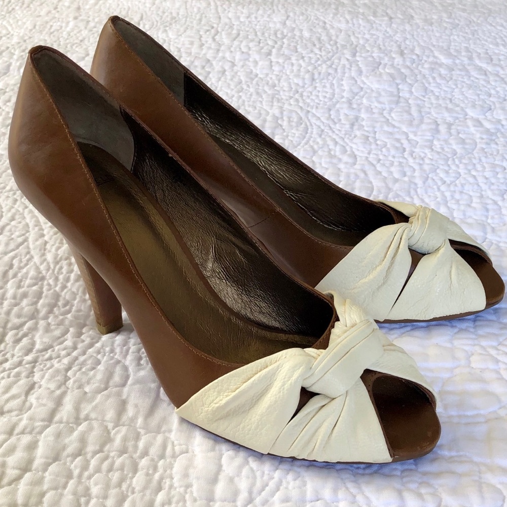 Ivory and Camel Heels